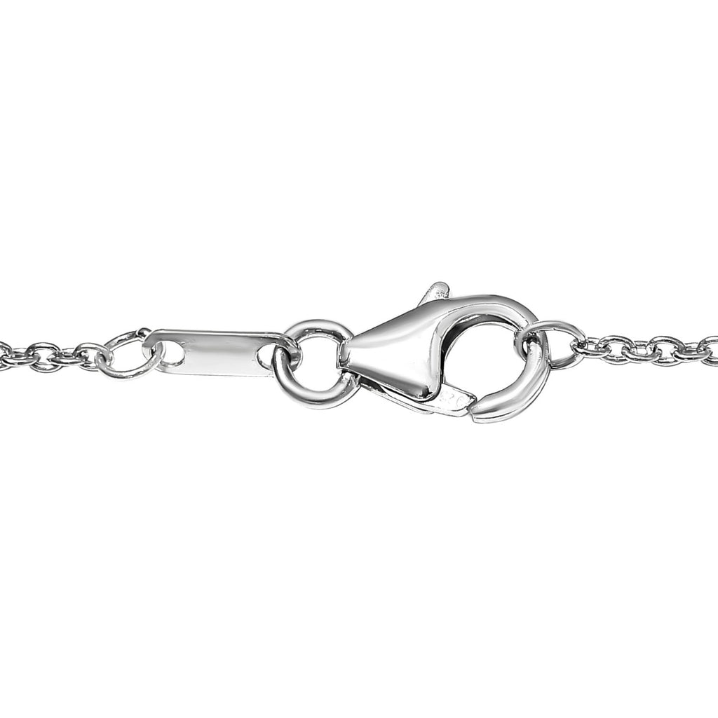 Norwegische Thulit-Halskette, ca. 45 cm, 925 Silber platiniert ca. 14.54 ct