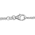 Rhodolith Granat-Collier, ca. 45 cm, 925 Silber platiniert ca. 17.57 ct