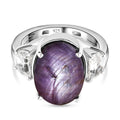 Sternrubin und Zirkon Ring in Silber