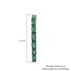 Kagem sambische Smaragd-Creolen, 925 Silber platiniert ca. 6.05 ct