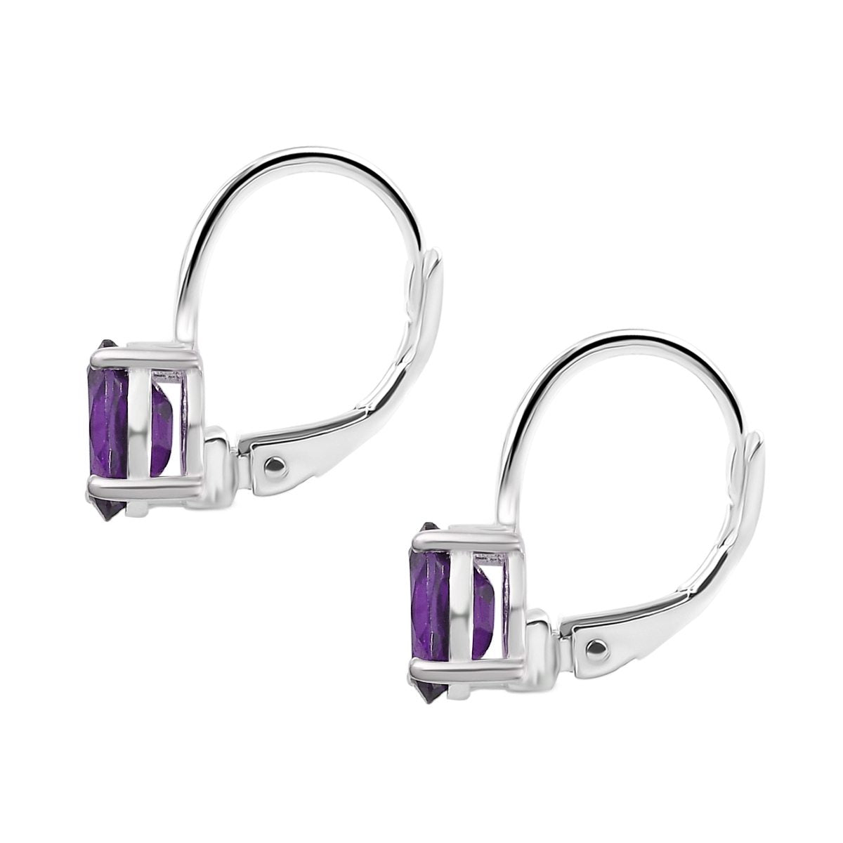 Afrikanische Amethyst-Ohrringe, 925 Silber, ca. 1.46 ct
