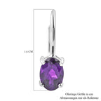 Afrikanische Amethyst-Ohrringe, 925 Silber, ca. 1.46 ct
