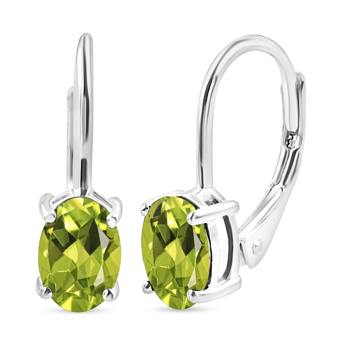 Natürliche Peridot-Ohrringe, 925 Silber ca. 1.64 ct