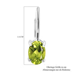 Natürliche Peridot-Ohrringe, 925 Silber ca. 1.64 ct