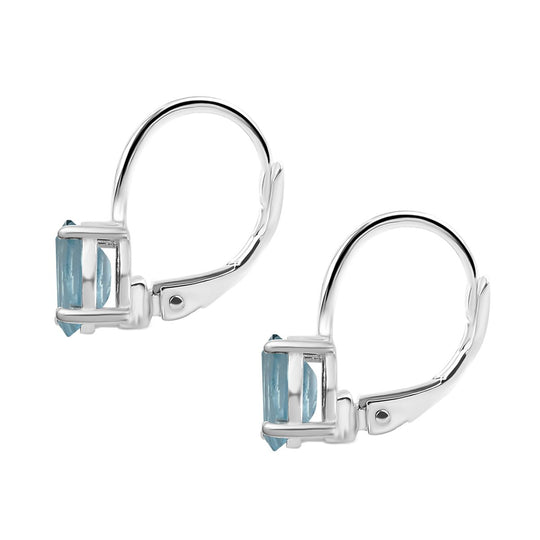 Himmelblaue Topas-Ohrringe, 925 Silber ca. 1,84 ct