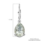 Prasiolith-Ohrringe, 925 Silber platiniert ca. 9,99 ct