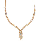 Natürliches, äthiopisches Welo Opal Collier, ca. 45 cm, 925 Silber vergoldet ca. 18.15 ct