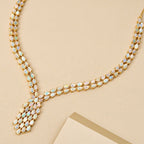 Natürliches, äthiopisches Welo Opal Collier, ca. 45 cm, 925 Silber vergoldet ca. 18.15 ct