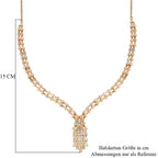 Natürliches, äthiopisches Welo Opal Collier, ca. 45 cm, 925 Silber vergoldet ca. 18.15 ct