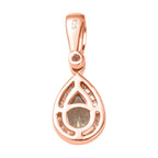 AAA Turkizit und weißer Zirkon-Anhänger, 925 Silber Roségold Vermeil ca. 1.12 ct