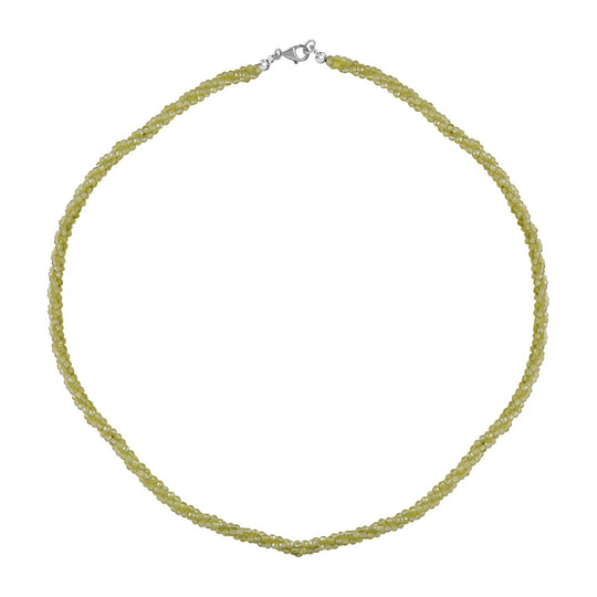 Mehrfarbige Edelstein Halskette, 45cm, 925 Silber - 100 ct.