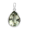 Prasiolith-Anhänger, 925 Silber platiniert ca. 10,68 ct