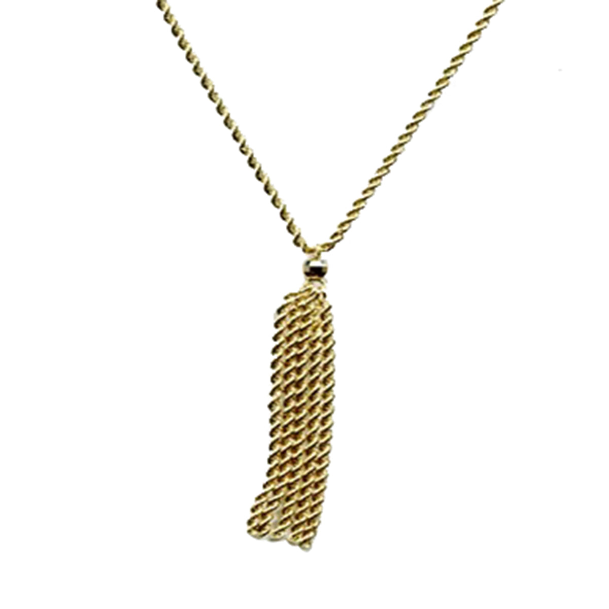 Maestro Kollektion - Italienische Kordelkette mit Quaste, ca. 45 cm, 375 Gold