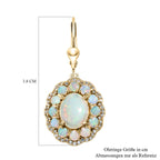 Natürliche, äthiopische Welo Opal-Ohrringe, 925 Silber Gelbgold Vermeil ca. 5.47 ct