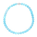 Aquablaue Kristall-Halskette, 50 cm - 410 ct.
