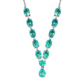 Pfau Triplett Quarz und Zirkon Halskette, 45 cm - 17,08 ct.