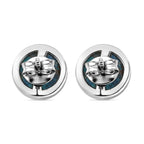 Natürliche Tafelberg Shadowkite Ohrringe, 925 Silber platiniert ca. 6.47 ct