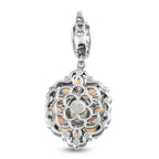 Natürlicher Äthiopischer Opal Anhänger 925 Silber platiniert ca. 2,52 ct
