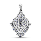 Tansanit-Anhänger, 925 Silber platiniert ca. 4.79 ct