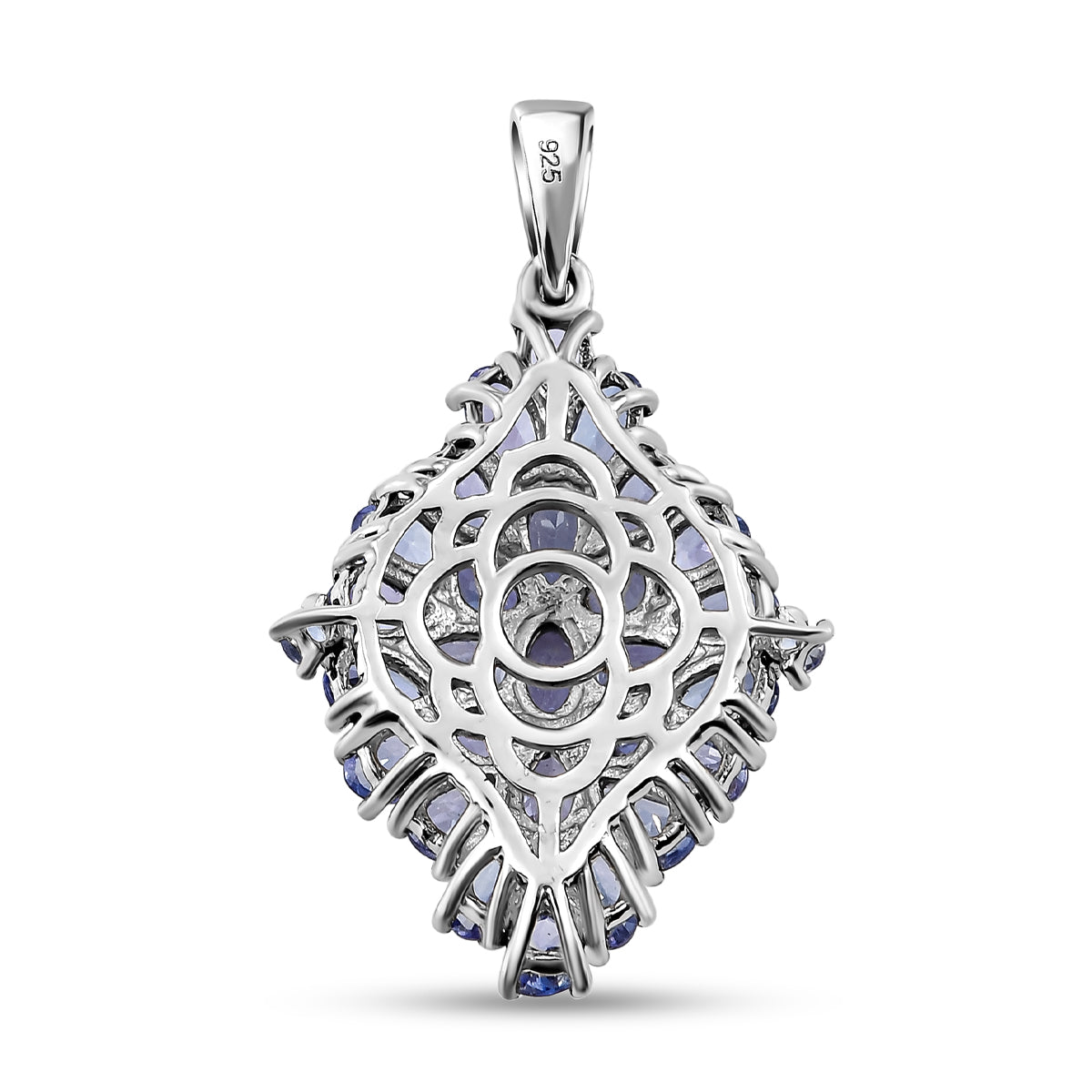 Tansanit-Anhänger, 925 Silber platiniert ca. 4.79 ct