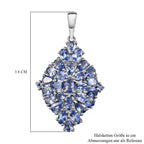 Tansanit-Anhänger, 925 Silber platiniert ca. 4.79 ct