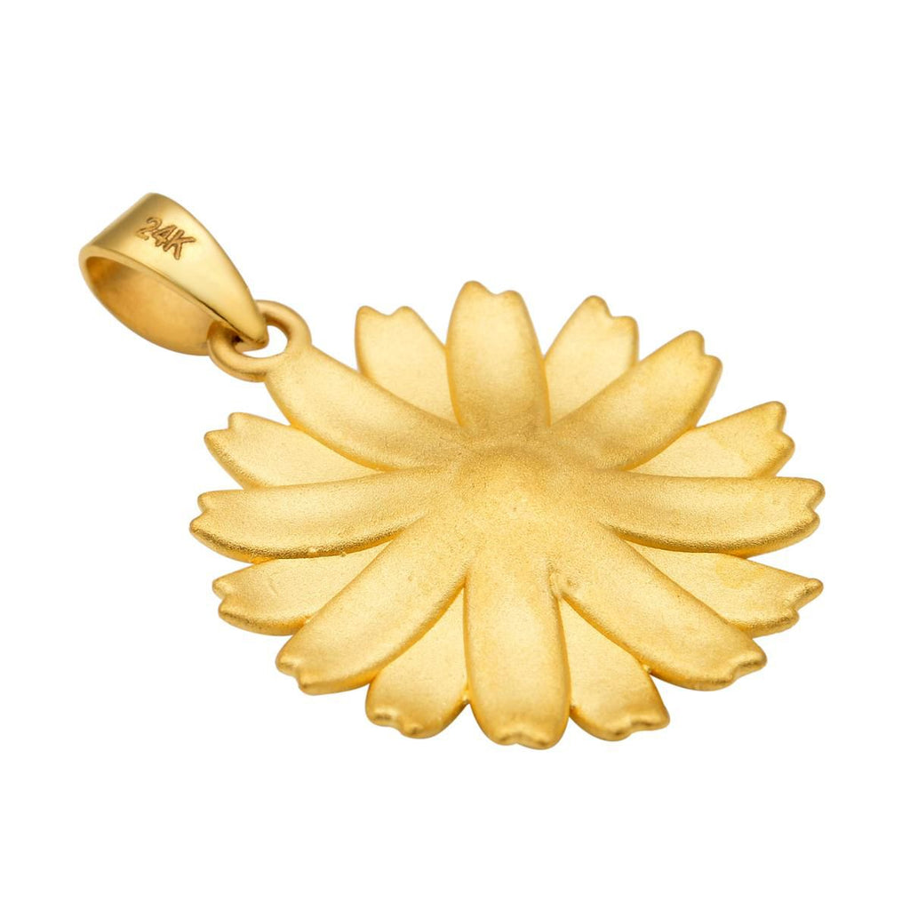 Exklusives Angebot - Feingold Sonnenblumen-Anhänger, 999 Gold ca. 2,34g