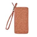 Kork-Brieftasche mit RFID Schutz, Größe 19x4x10 cm, Altrosa