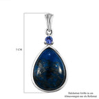 Tafelberg Shadowkite und Tansanit-Anhänger, 925 Silber platiniert ca. 10,40 ct