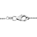 Natürliches Tafelberg Shadowkite Collier, ca. 45 cm, 925 Silber platiniert ca. 13.91 ct