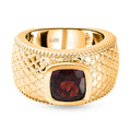 Roter Granat Ring, reines Messing goldfarben (Größe 18.00) ca. 2,67 ct