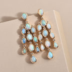 Natürliche, äthiopische Welo Opal Ohrringe, 925 Silber vergoldet ca. 5,19 ct