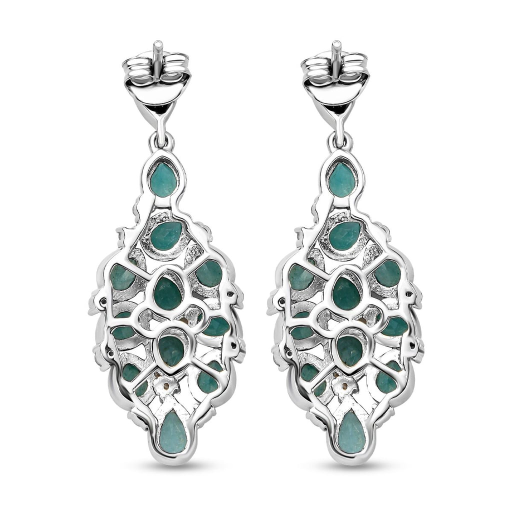 Grandidierit Ohrringe, 925 Silber platiniert ca. 4,22 ct