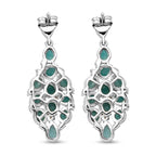 Grandidierit Ohrringe, 925 Silber platiniert ca. 4,22 ct
