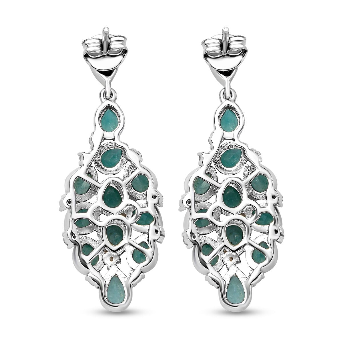 Grandidierit Ohrringe, 925 Silber platiniert ca. 4,22 ct