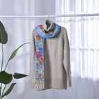 100% Merino Woll-Schal mit Quasten, 70x180cm, Mehrfarbig