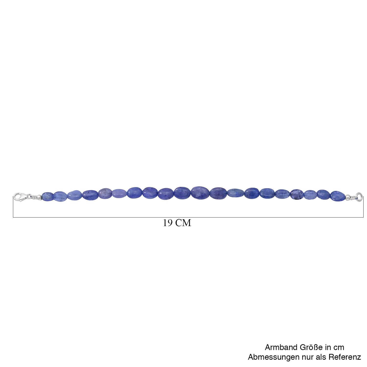 Tansanit Armband, 18.5 cm, ca. 50.00 ct