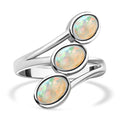 Natürlicher, äthiopischer Welo Opal Ring, 925 Silber platiniert (Größe 16.00) ca. 1.50 ct