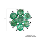Kagem sambische Smaragd-Ohrringe, 925 Silber platiniert ca. 1,77 ct