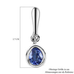 AA Tansanit-Ohrringe, 925 Silber platiniert ca. 0.62 ct