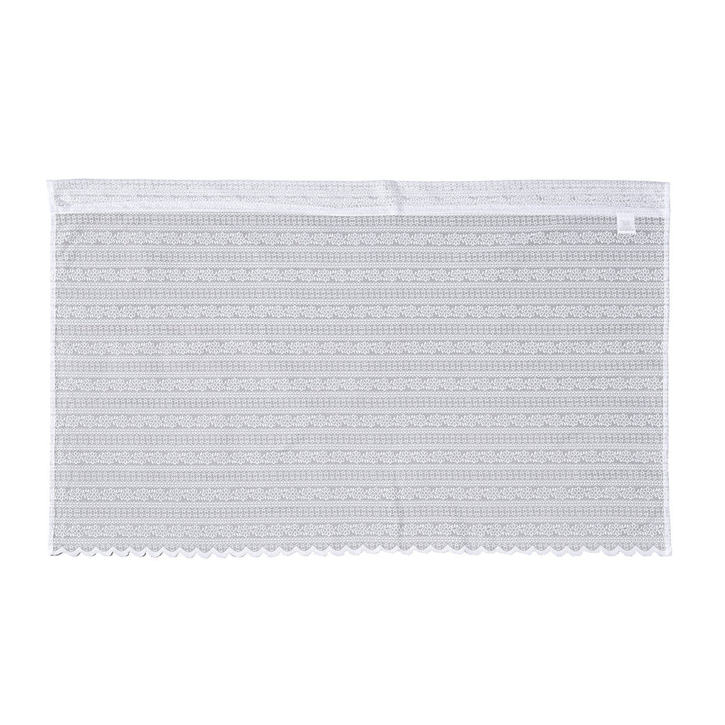 Gardinen mit verstellbarer Metallstange, gestrickter Stoff, 145x90cm, gewebt, kleine Blumen