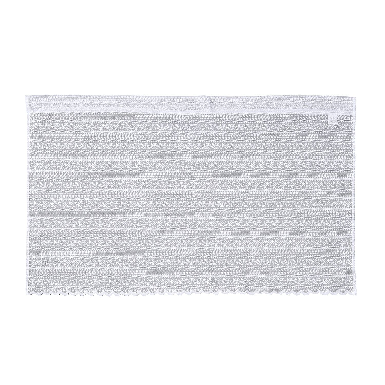 Gardinen mit verstellbarer Metallstange, gestrickter Stoff, 145x90cm, gewebt, kleine Blumen