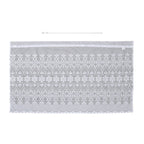 Gardinen mit verstellbarer Metallstange, gestrickter Stoff, 145x90cm, gewebt, Blumen