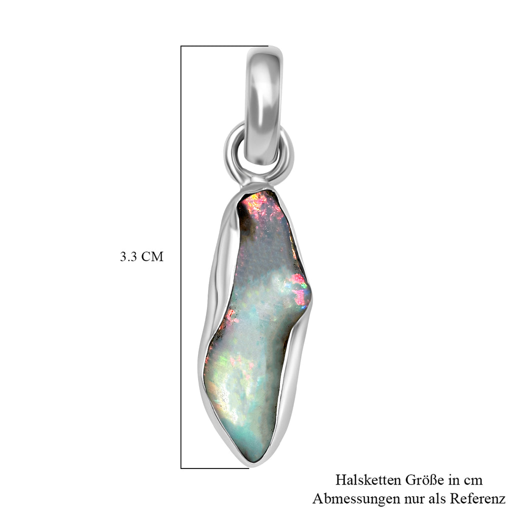 Natürlicher, äthiopischer Welo Opal-Anhänger, 925 Silber ca. 4,68 ct