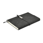 Klassisches Kunstleder-Notizbuch und Kugelschreiber-Geschenkset, 21x15 cm, grau
