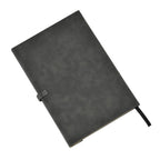 Klassisches Kunstleder-Notizbuch und Kugelschreiber-Geschenkset, 21x15 cm, grau