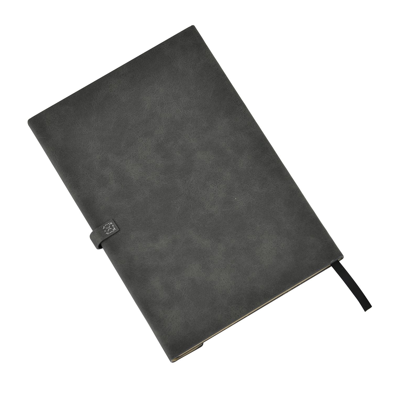 Klassisches Kunstleder-Notizbuch und Kugelschreiber-Geschenkset, 21x15 cm, grau
