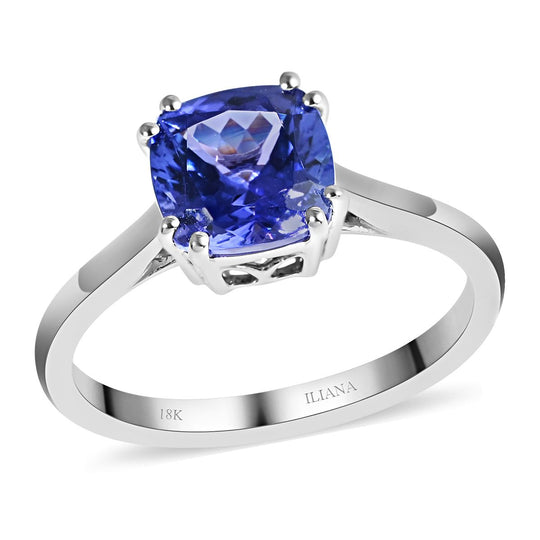 Iliana AAA Tansanit AGI zertifiziert Ring 750 Gold (Größe 17.00) ca. 1.90 ct