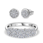LUXURIANT DIAMOND- Cluster Duo: SI-GH Labor-Diamant-Ohrringe & Ring