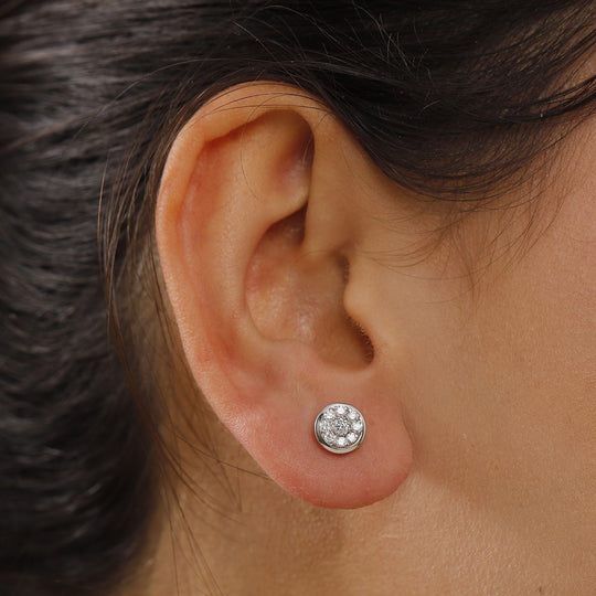 LUXURIANT DIAMOND- Cluster Duo: SI-GH Labor-Diamant-Ohrringe & Ring
