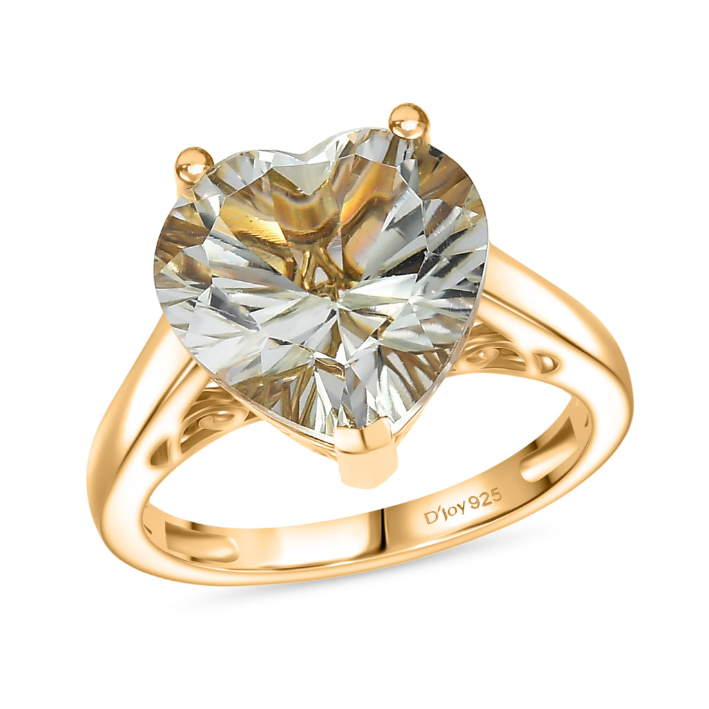 D'Joy AA Prasiolith Ring und Anhänger mit 50cm Kette
